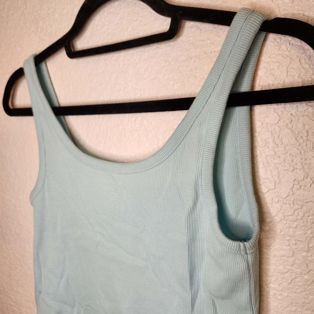Old Navy First-Layer Slim-Fit Rib-Knit Tank Top for Women Light Blue m - Picture 8 of 11